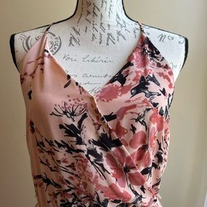 Coral peach spaghetti strap midi dress